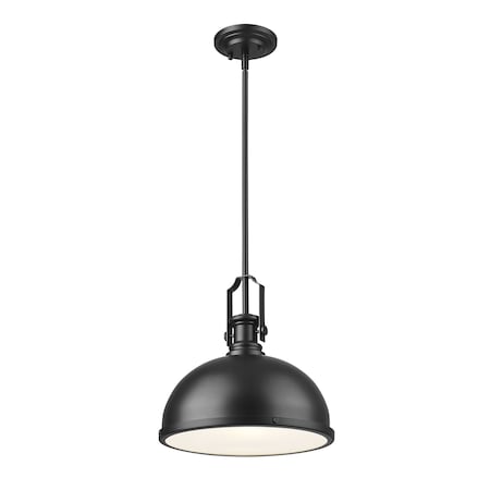 Z-Lite Melange Pendant, 1-Light, 13.25 In.W x 13 In.H, Matte Black/Matte Black 725P12-MB